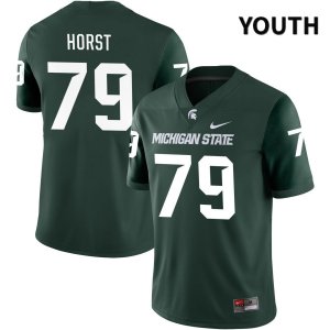 Youth Michigan State Spartans NCAA #79 Jarrett Horst Green NIL 2022 Authentic Nike Stitched College Football Jersey SB32F55YF